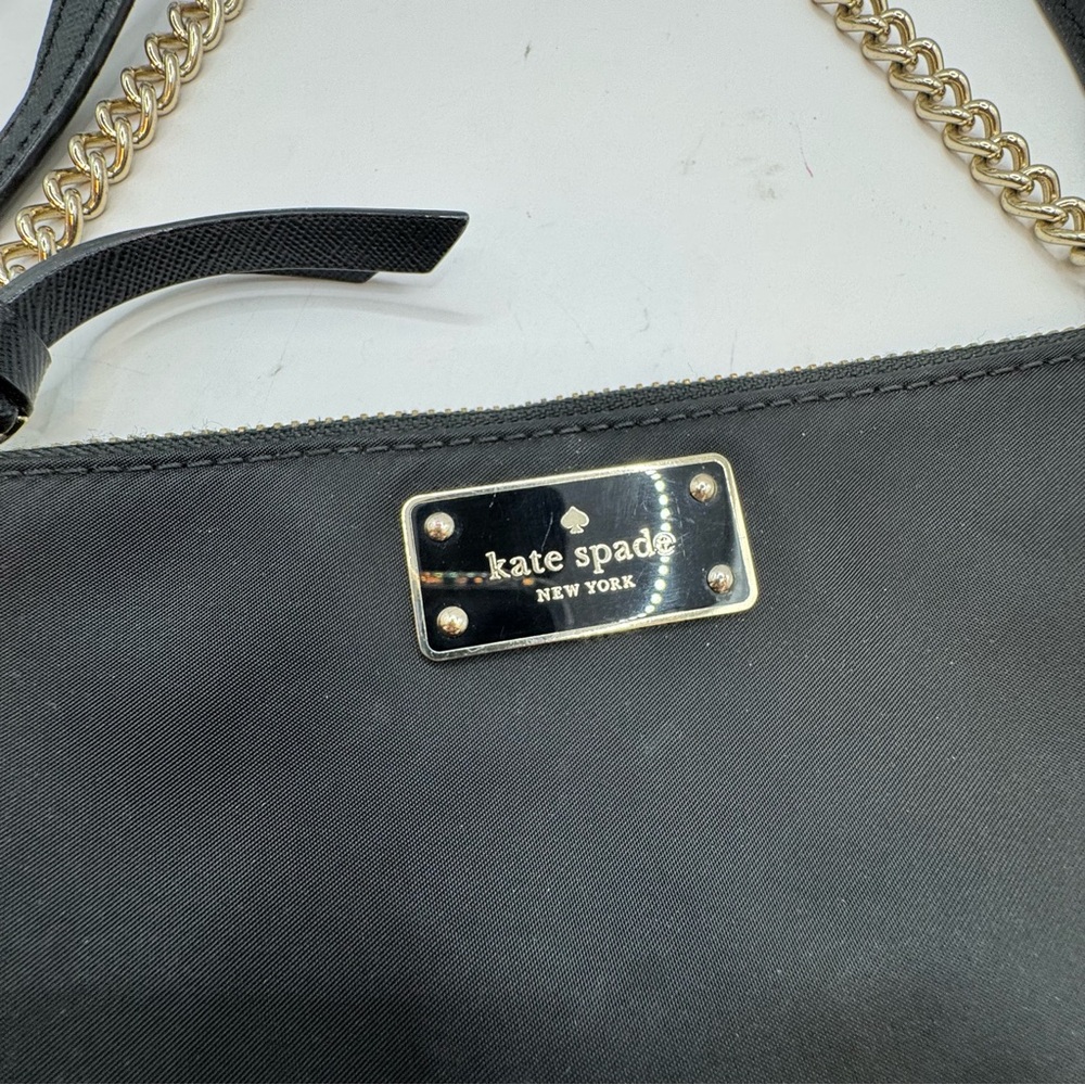 KATE SPADE Wilson Road Jane Convertible Crossbody chain strap Purse Black Gold - Picture 5 of 16